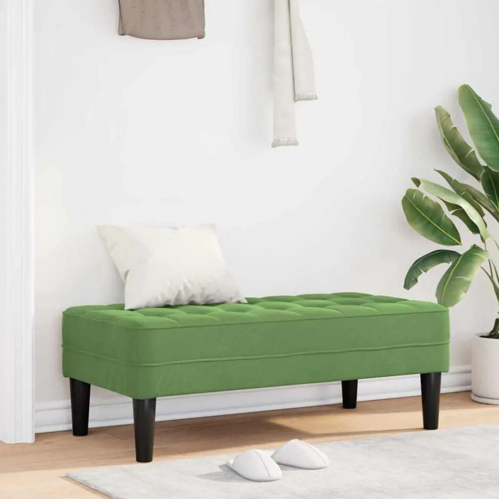 Bankjes*vidaXL Bank met kussen 113 x 57 x 39 cm Fluweel Lichtgroen