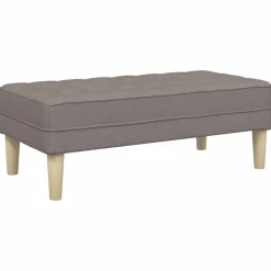 Bankjes*vidaXL Bank met kussen 113 x 57 x 39 cm Stof Taupe