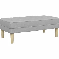 Bankjes*vidaXL Bank met kussen Wolkengrijs 113 x 57 x 39 cm Stof Wolken grijs