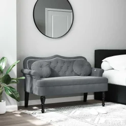 Bank met kussens 120,5x65x75 cm fluweel>vidaXL Sale