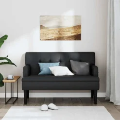Bank met rugleuning 112x65,5x75 cm kunstleer><noscript><img width=
