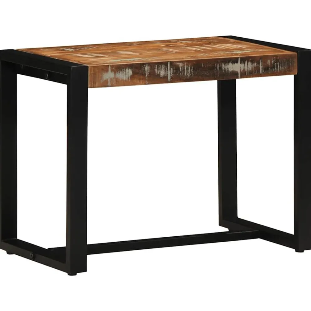 Bankjes*vidaXL Bank Multicolor 60x35x45 cm Massief Hout Hergebruikt