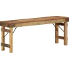 Bankjes*vidaXL Bank Naturel 110 x 35 x 46 cm Hergebruikt Oud Hout