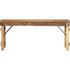 Bankjes*vidaXL Bank Naturel 110 x 35 x 46 cm Hergebruikt Oud Hout