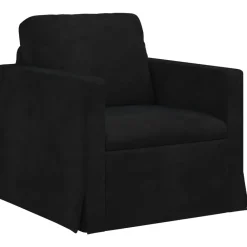 Banken*vidaXL Bank 78 x 78 x 80 cm Fluweel Zwart