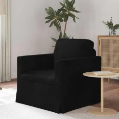 Banken*vidaXL Bank 78 x 78 x 80 cm Fluweel Zwart