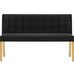 Bankjes*vidaXL Bankje 140 cm fluweel Zwart