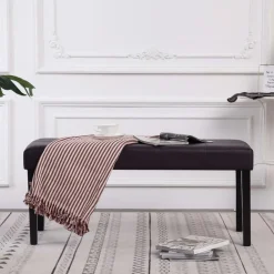 Bankje 106 cm kunstleer bruin>vidaXL Online