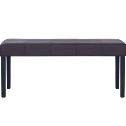 Bankje 106 cm kunstleer bruin><noscript><img width=