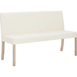 Bankjes*vidaXL Bankje 139,5 cm kunstleer crème Cr&egrave;me