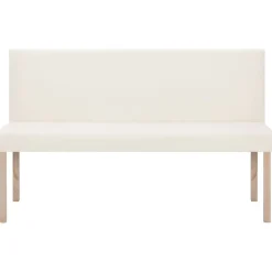 Bankjes*vidaXL Bankje 139,5 cm kunstleer crème Cr&egrave;me