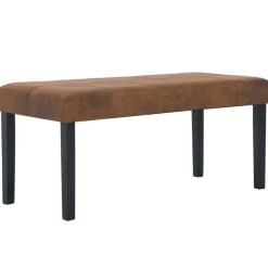 Bankjes*vidaXL Bankje 106 cm kunstsuède Bruin