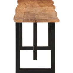 Bankje 160 cm massief acaciahout en staal><noscript><img width=