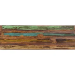 Bankjes*vidaXL Bankje 110 cm massief gerecycled hout en staal Bruin