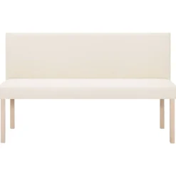 Bankje 139,5 cm polyester crème><noscript><img width=