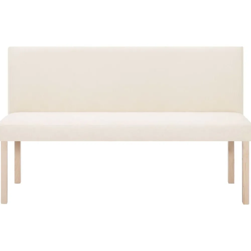 Bankje 139,5 cm polyester crème>vidaXL Best
