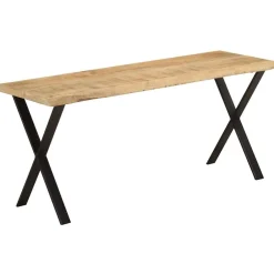 Bankje met natuurlijke rand 105 cm massief mangohout>vidaXL New