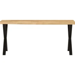 Bankje met natuurlijke rand 105 cm massief mangohout>vidaXL New