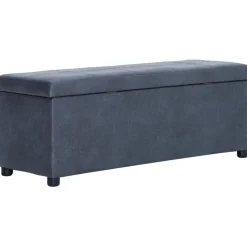 Bankje met opbergvak 116 cm kunstsuède>vidaXL Outlet