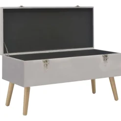 Bankjes*vidaXL Bankje met opbergvak 80 cm fluweel Grijs
