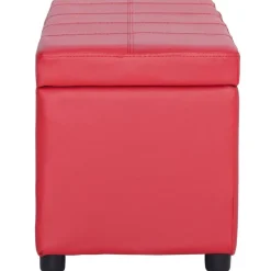 Bankje met opbergvak 116 cm kunstleer><noscript><img width=