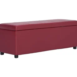 Bankje met opbergvak 116 cm kunstleer>vidaXL Hot