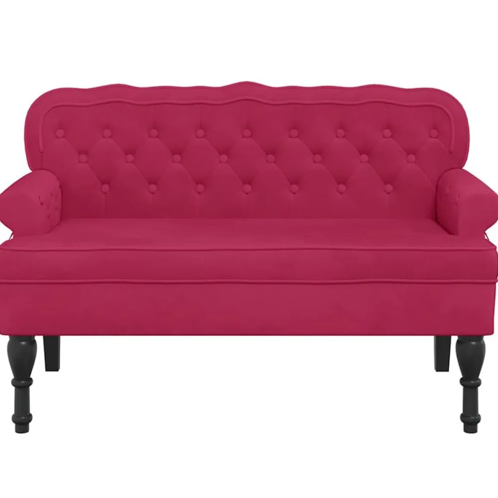 Bankje met rugleuning 119,5x64,5x75 cm fluweel>vidaXL Sale