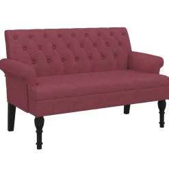 Bankje met rugleuning 120x62x75,5 cm stof>vidaXL Clearance