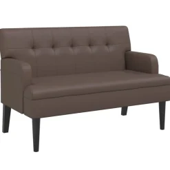 Bankje met rugleuning 112x65,5x75 cm kunstleer>vidaXL New