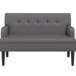 Bankje met rugleuning 112x65,5x75 cm kunstleer><noscript><img width=