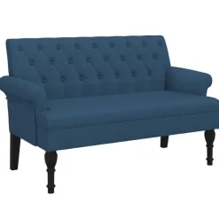 Bankje met rugleuning 120x62x75,5 cm stof>vidaXL