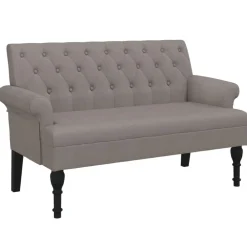 Bankje met rugleuning 120x62x75,5 cm stof>vidaXL