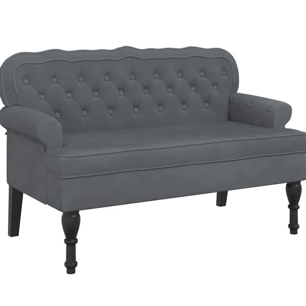 Bankje met rugleuning 119,5x64,5x75 cm fluweel>vidaXL Clearance