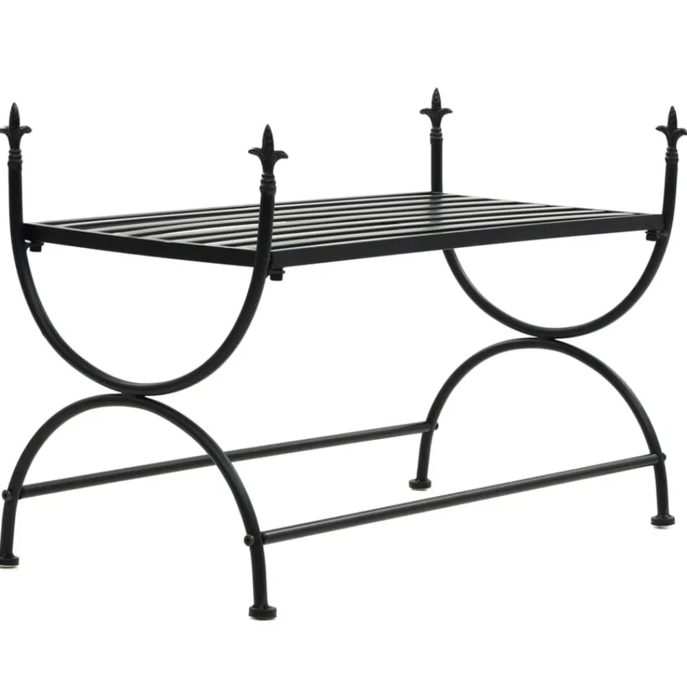 Bankjes*vidaXL Bankje vintage stijl 83x42x55 cm metaal zwart