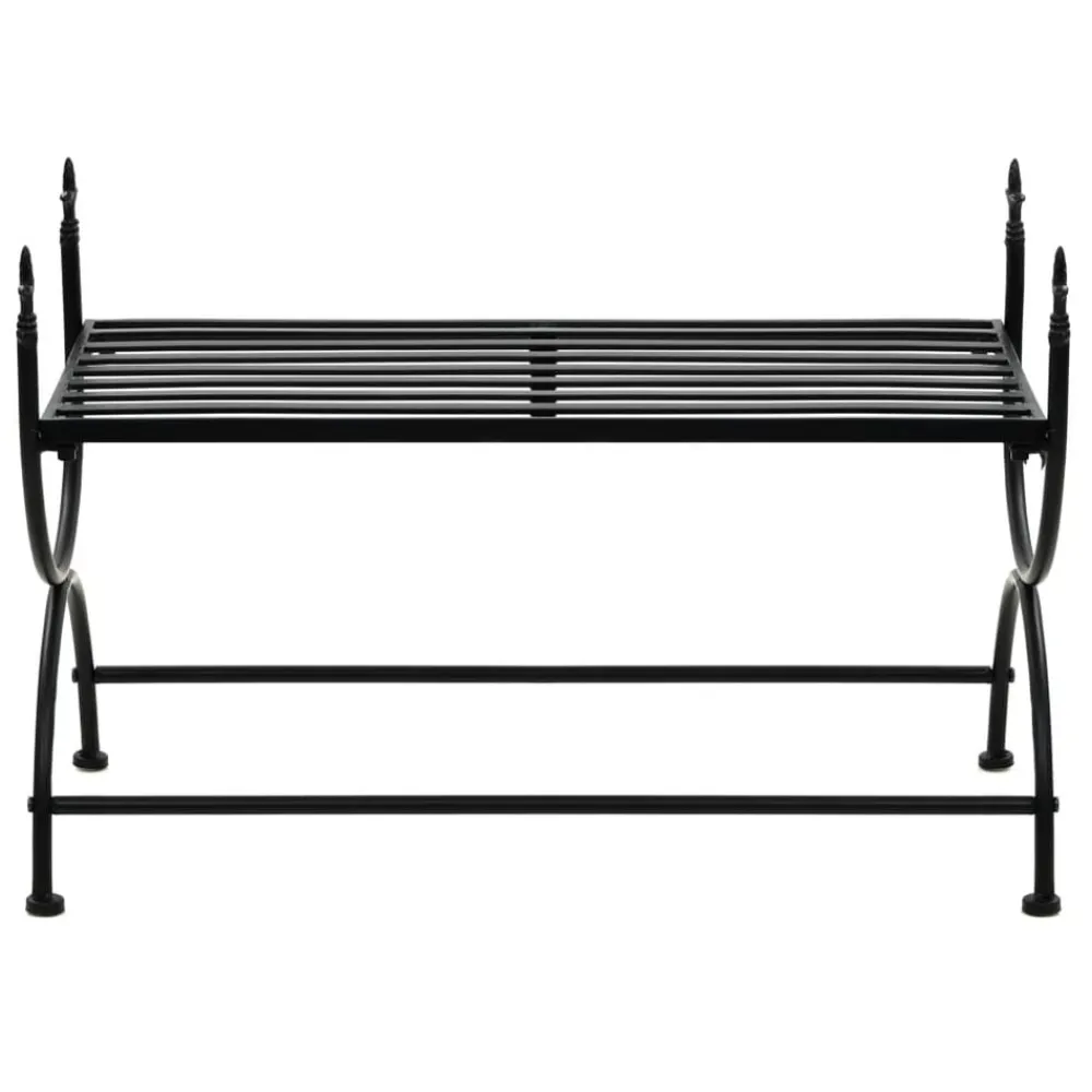 Bankjes*vidaXL Bankje vintage stijl 83x42x55 cm metaal zwart