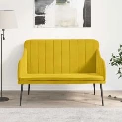 Bankjes*vidaXL Bankje 110x76x80 cm fluweel Geel