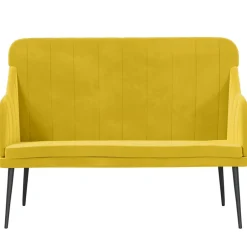 Bankjes*vidaXL Bankje 110x76x80 cm fluweel Geel