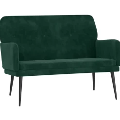 Bankjes*vidaXL Bankje 108x79x79 cm fluweel Donkergroen
