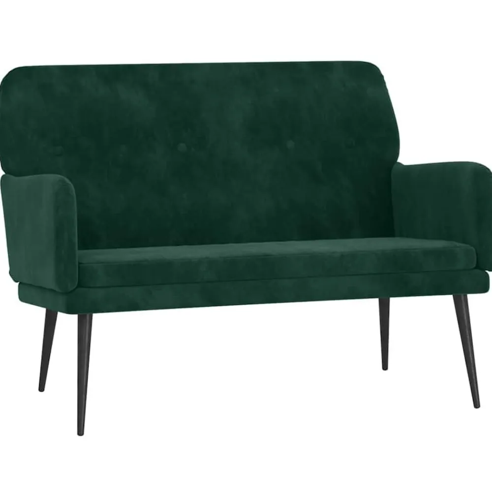 Bankjes*vidaXL Bankje 108x79x79 cm fluweel Donkergroen