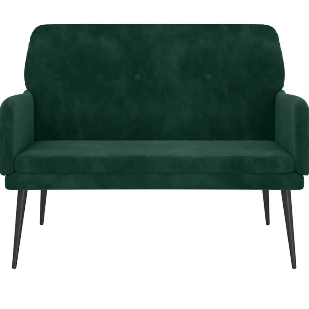 Bankjes*vidaXL Bankje 108x79x79 cm fluweel Donkergroen