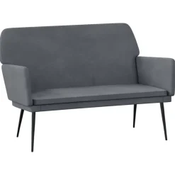 Bankjes*vidaXL Bankje 108x79x79 cm fluweel Donkergrijs