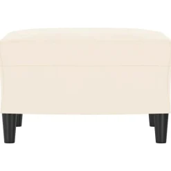 Bankje 70x35x41 cm fluweel crèmekleurig><noscript><img width=