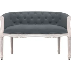 Bankjes*vidaXL Bankje 98x56x69 cm fluweel Donkergrijs