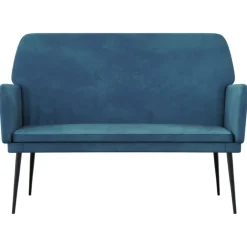 Bankjes*vidaXL Bankje 108x79x79 cm fluweel Blauw