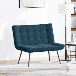 Bankjes*vidaXL Bankje 110x74x84 cm fluweel Blauw