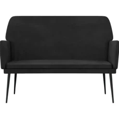 Bankjes*vidaXL Bankje 108x79x79 cm fluweel Zwart