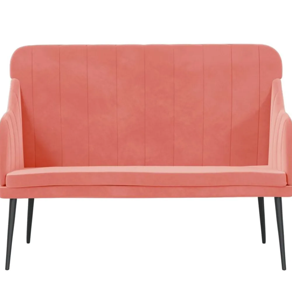 Bankje 110x76x80 cm fluweel>vidaXL New