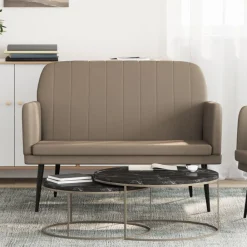 Bankjes*vidaXL Bankje 107x80x81 cm kunstleer kleurig Cappuccino