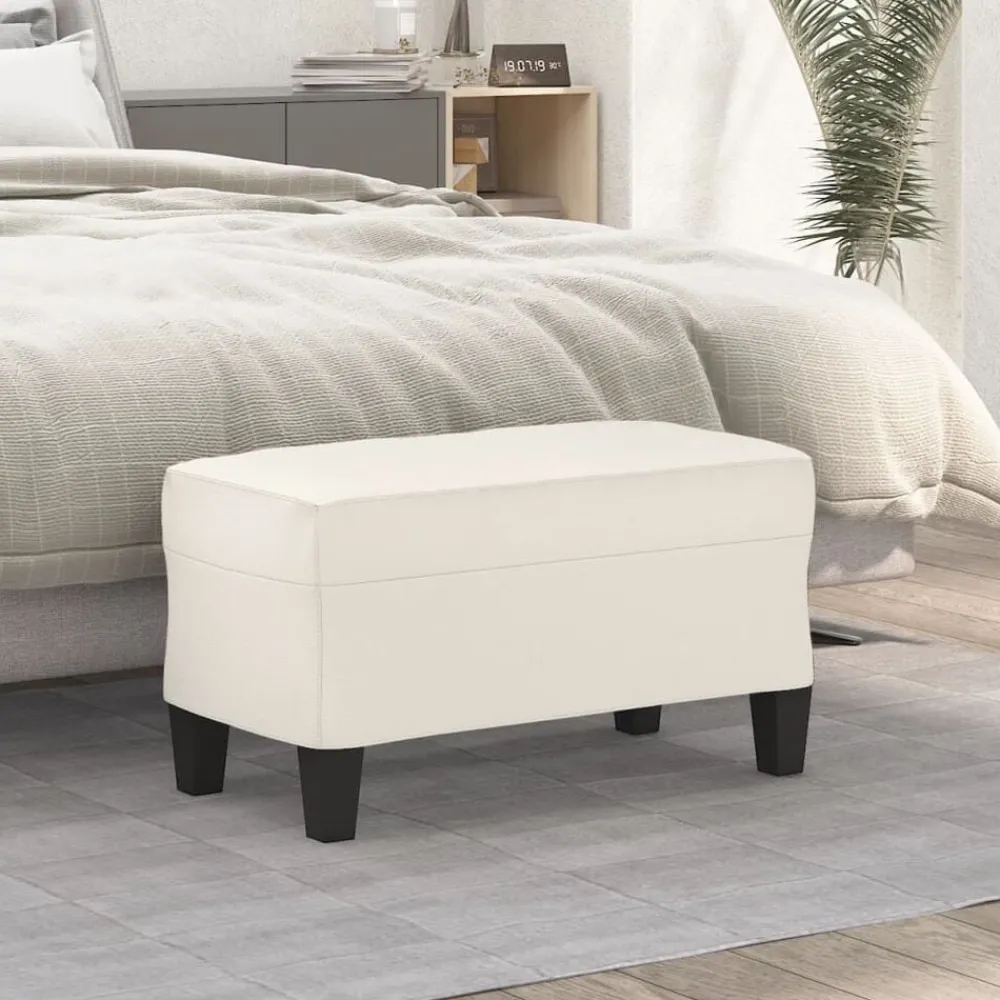 Bankjes*vidaXL Bankje 70x35x41 cm kunstleer crèmekleurig crème