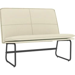 Bankje 100x75x76 cm kunstleer crèmekleurig>vidaXL Best